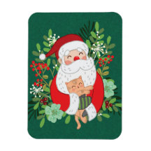 Cute Jultomten och katt