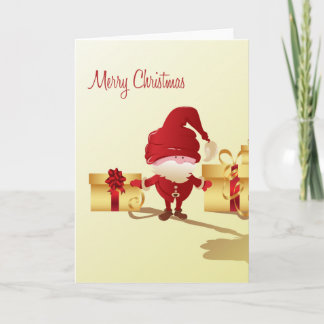 Cute-Jultomten och presentkort Helgkort