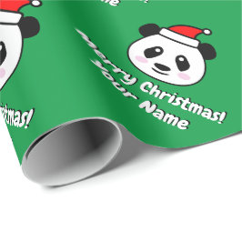 Cute Jultomten panda björn personlig jul Presentpapper