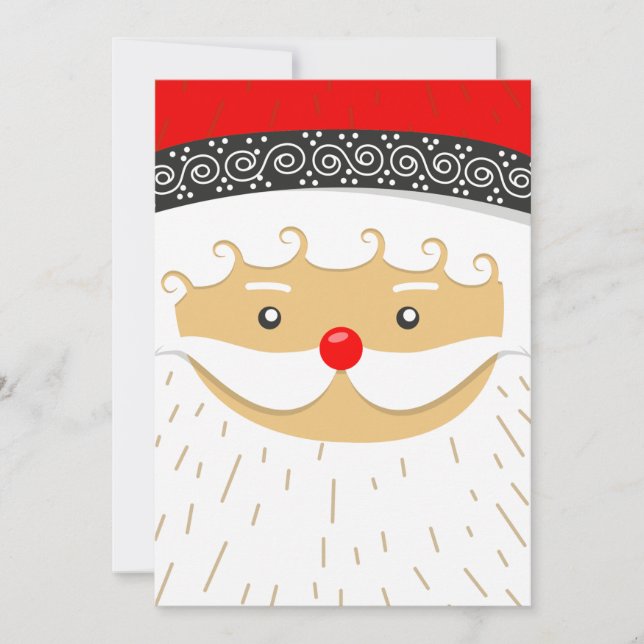 Cute Jultomten Porträtt Helgdag Card Julkort (Framsida)