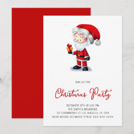 Cute Jultomten Present jul Party Inbjudningar