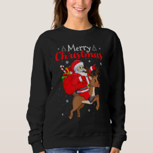 Cute Jultomten Riding Reindeer Julafton Kids Boys T Shirt