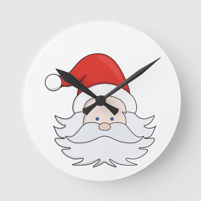 Cute Jultomten Rund Klocka (Framsida)
