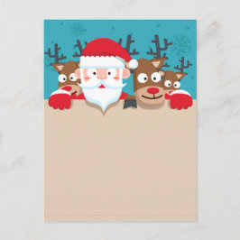 Cute Jultomten som söker efter renar jul Helg Vykort