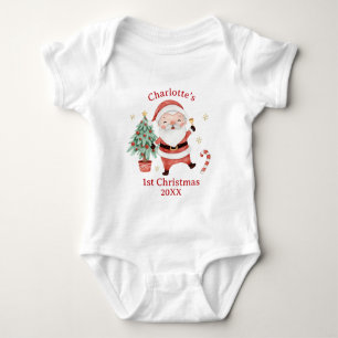 Cute Jultomten Träd Candy Första jul T Shirt