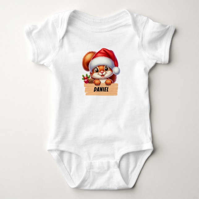Cute Jultorget Anpassningsbar Baby Bodykostym T Shirt (Framsida)