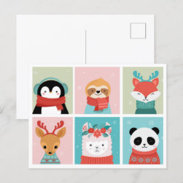 Cute julvykort vykort