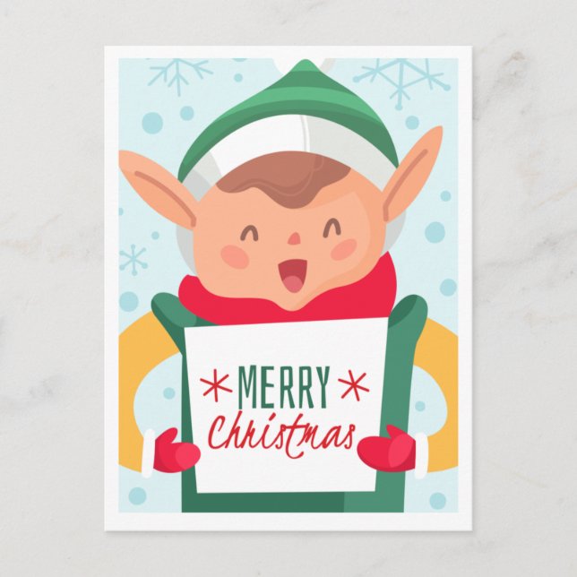 Cute julvykort vykort (Framsida)