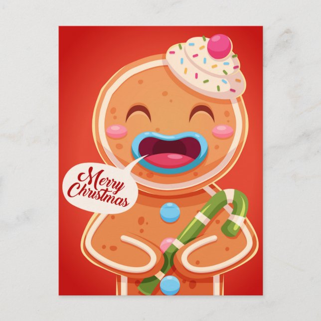 Cute julvykort vykort (Framsida)