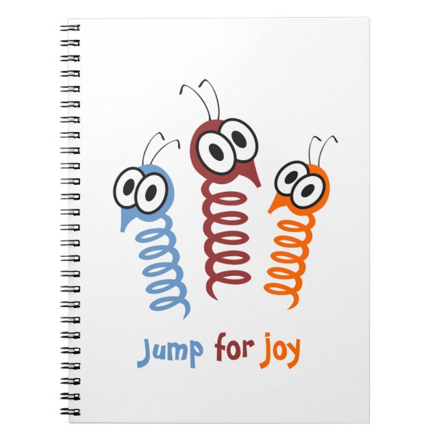 Cute Jump för roligt citat Anteckningsbok (Framsidan)