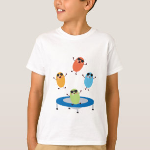 Cute Jumping Candy Beans Wearing Sunglasses T Shirt