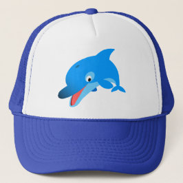 Cute Jumping Tecknad Dolphin Hat Truckerkeps