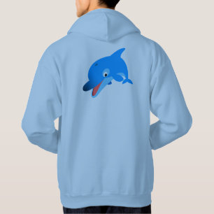 Cute Jumping Tecknad Dolphin Hoodie