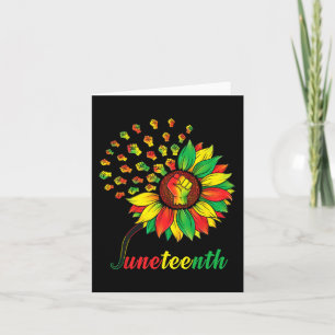 Cute Juneteonde Fist Solros Black African Ameri Kort
