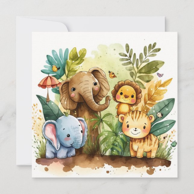 Cute Jungle Animals Kids Nursery (Framsida)