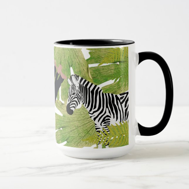 Cute Jungle Animals Safari Boy | Flickor Mugg (Höger)