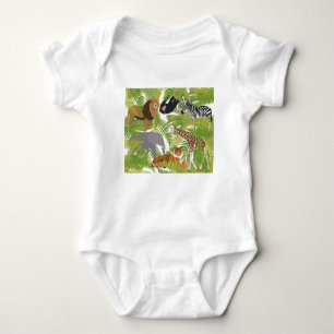 Cute Jungle Animals Safari Boy   Flickor T Shirt