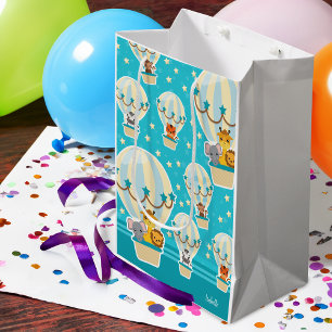 Cute Jungle Animals som flyger i Luftballonger