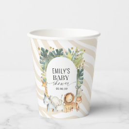 Cute jungle baby djur myntdusch papprare kopp