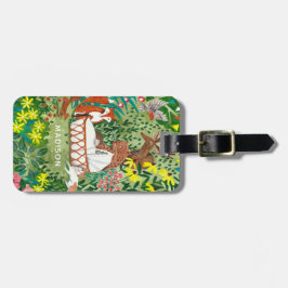 Cute Jungle Grönt Animal Forest New Born baby Bagagebricka