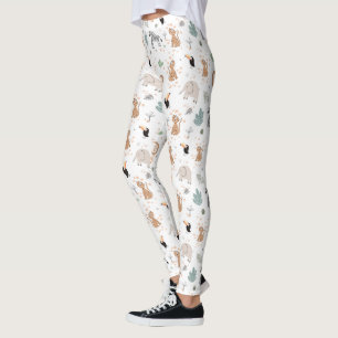 Cute Jungle Rainforest Animals Mönster Leggings