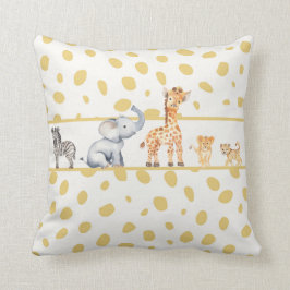 Cute Jungle Safari Baby djur Kudde