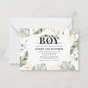 Cute Jungle Safari Baby Shower Boys Giraffe Anteckningskort