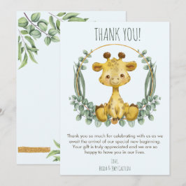 Cute Jungle Safari Giraffe Baby Shower Tack Kort