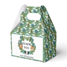 Cute Jungle Safari Lejon Tiger Elephant Birthday