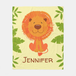 Cute Jungle Safari Lejona Baby Nursery Fleecefilt