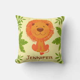 Cute Jungle Safari Lejona Baby Nursery Kudde