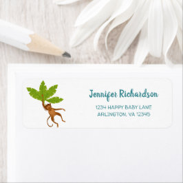Cute Jungle Safari Monkey Baby Shower Adress Returadress Etikett
