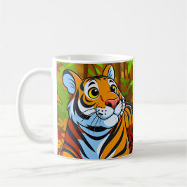 Cute Jungle Tiger Kaffemugg