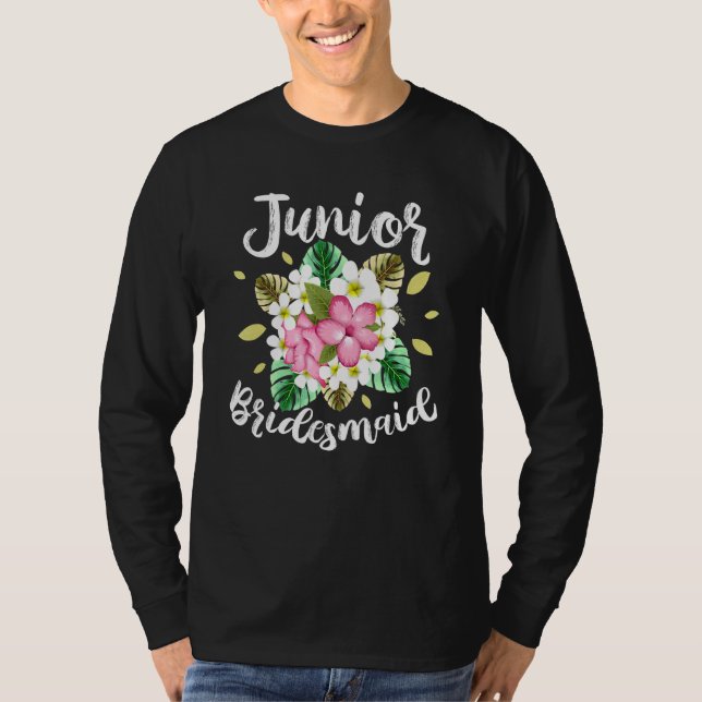 Cute Junior Bridesmaid for Jr Bridesmaids Girls Wo T Shirt (Framsida)