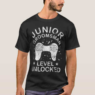 Cute Junior Groomsman Gaming Bröllopsfest Jr Boys T Shirt