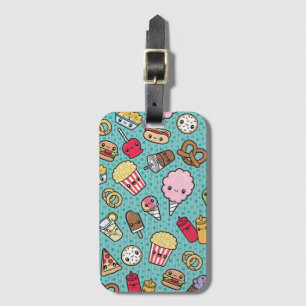 Cute Junk Food-bagagetagg Bagagebricka