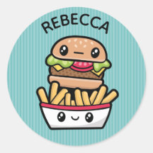 Cute Junk Food Burger and Fries