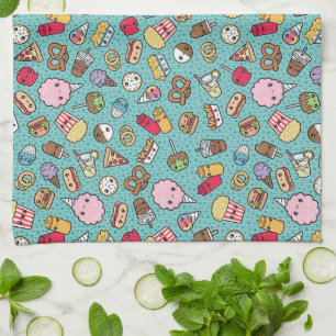 Cute Junk Food kökshandduk
