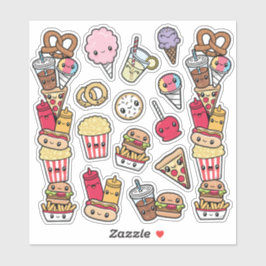 Cute Junk Food Vinyl Klistermärken