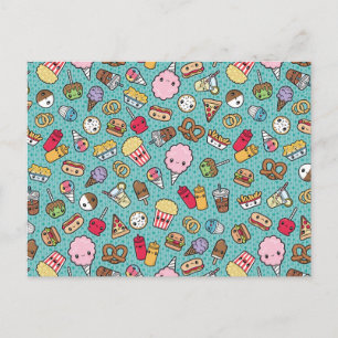 Cute Junk Food Vykort