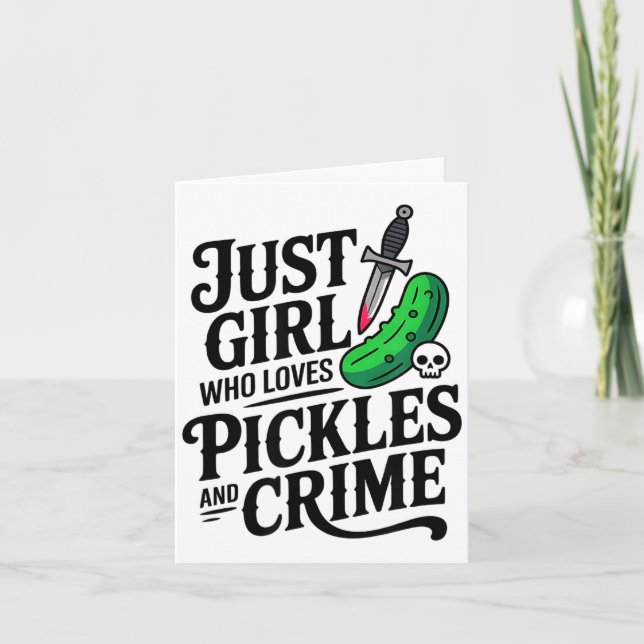 Cute Just A Girl Who Loves Ckles And Crime Hallowe Kort (Framsida)