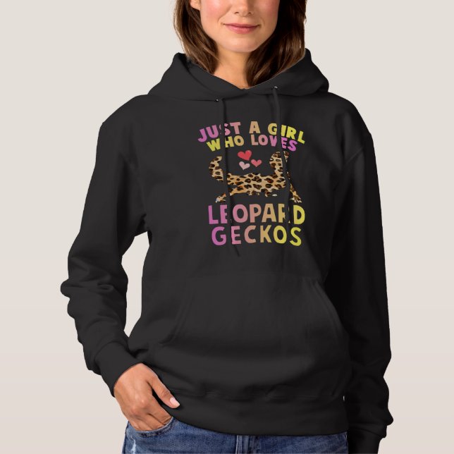 Cute Just A Girl Who Loves Leopard Geckos Lizard R T Shirt (Framsida)