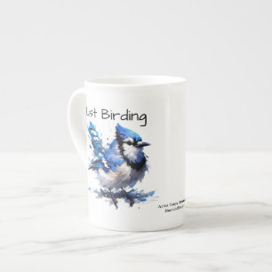 Cute just Birding Blue Jay Benporslin Mugg