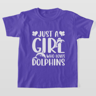 Cute just girl kärlek delphins t shirt