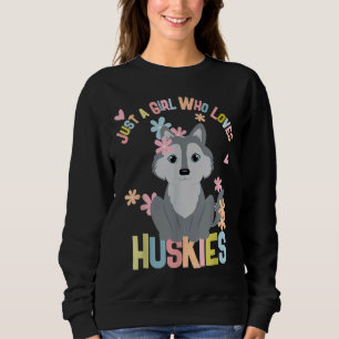 Cute Just Girl som Kärlek Huskies Siberian husky D T Shirt