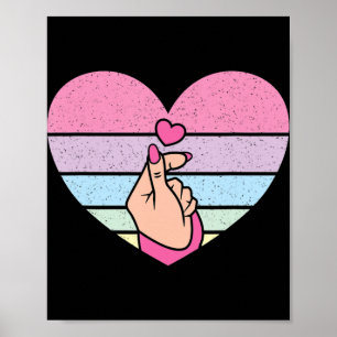 Cute K-pop Music Retro Heart Anime Älskare Kpop Poster