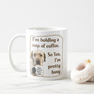 Cute-kaffe-drickande Labrador Mugg