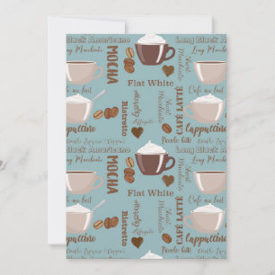 Cute Kaffe koppar Cream Caffeine Grains Brown Hear Tack Kort