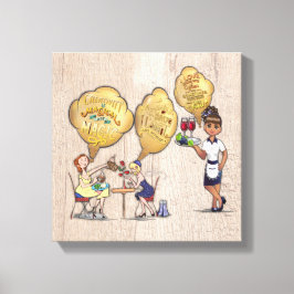 Cute-kaffebutiksbeteckning Canvastryck