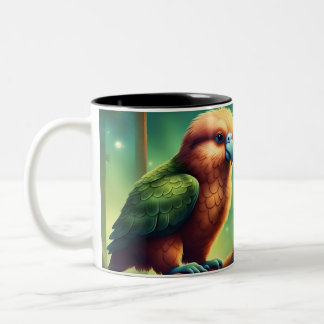 Cute Kakapo-fågel Två-Tonad Mugg